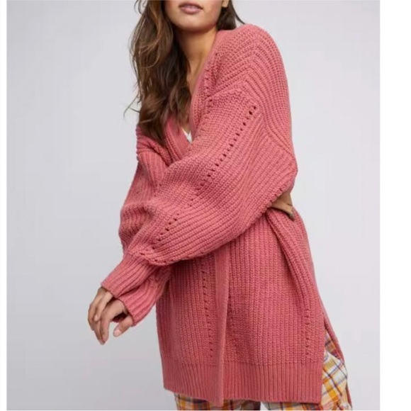 Free People Pink Knit Cardigan - Picture 4 of 10